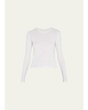 RE/DONE 90S Long Sleeve Baby Tee - Blue