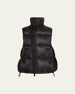 Sacai A-Line Puffer Vest - Black