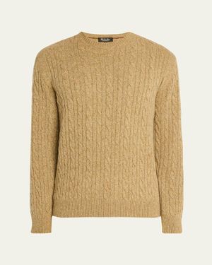 Loro Piana Treccia Baby Cashmere Crewneck Sweater - Natural