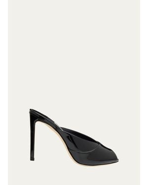 Jimmy Choo 100Mm Brigitte Patent Leather Mule Pumps - Black