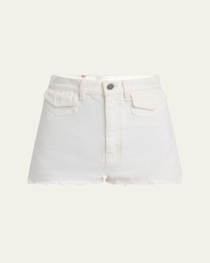 ショートパンツ Chloe Salmon denim shorts (CH25UDS01252 81H ALMONDCREAM) Chloé Salmon Denim Shorts | italist