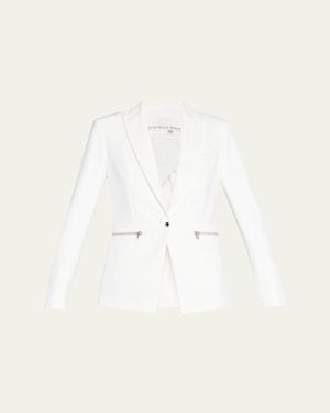 Veronica Beard Tailored Scuba Jacket - Natural