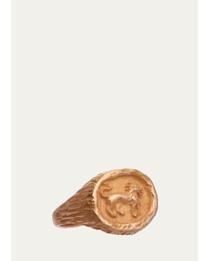 Sidney Garber 18K Leo Zodac Ring - Natural