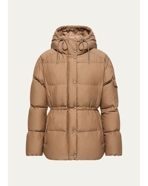 Moncler Himalaya Hooded Short Down Jacket - Natural