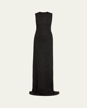 Lela Rose Sequin Embellished Column Gown - White