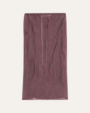 Zankov Rickie Sheer Knit Pull-On Ankle Skirt - Purple