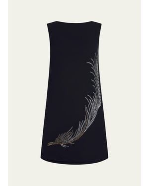 16Arlington Ayre Embellished Feather Mini Dress - Black