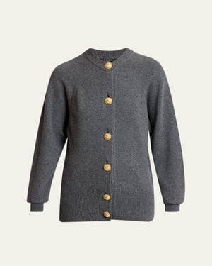 Balmain Eco-Cashmere V-Neck Cardigan - Gray