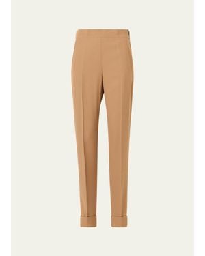 Akris Chris Tapered Ankle Length Pants - Natural
