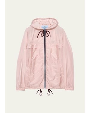 Prada Re-Nylon Zip-Up Jacket - Pink