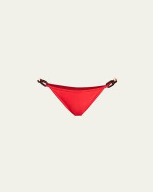 Ramy Brook Odetta Ring Bikini Bottoms - Red