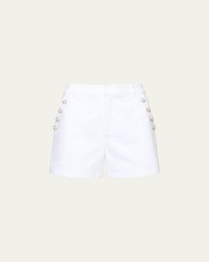 Cinq À Sept Susie Denim Sailor Shorts - White