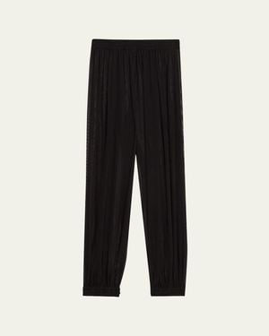 Michael Kors Wide-Leg Silk Voile Pants - Black