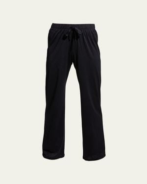 Hanro Pima Cotton Drawstring Pants - Black
