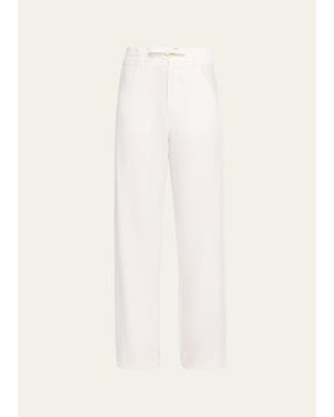 DARKPARK Iris Drawstring Viscose-Twill Pants - Natural