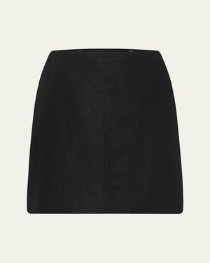Posse Alice Linen Mini Skirt - Black