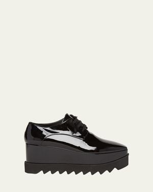 Stella McCartney Elyse Patent Alter Platform Sneaker Loafers - Black