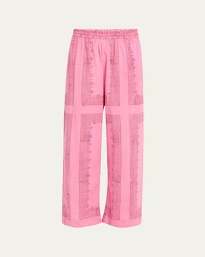 Alix Of Bohemia Otto Fuchsia Tile Pants - Pink