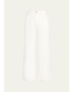 FRAME Le Slim Palazzo Pants - White