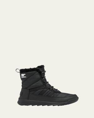 Sorel Whitney Quilted Nylon Winter Booties - Black