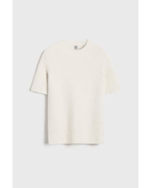 TOTEME Raglan-Sleeve Terry Knit Blouse - White