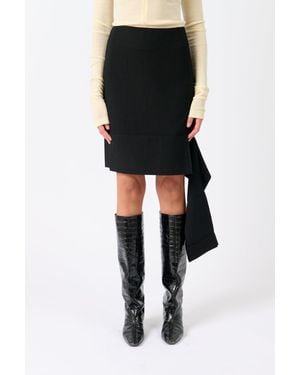 BITE STUDIOS Una Organic Wool Sash Skirt - Black