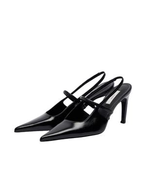TOTEME 85 Sharp Slingback Naplak - Black
