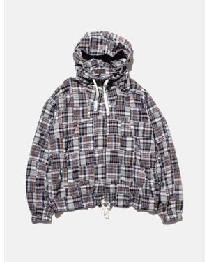 Beams Plus Mil Smock Jacket (Patchwork Madras) - Blue