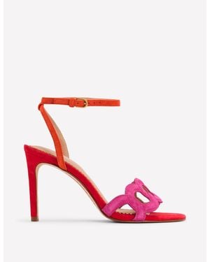 Boden Circle Detail Heeled Sandal - Pink