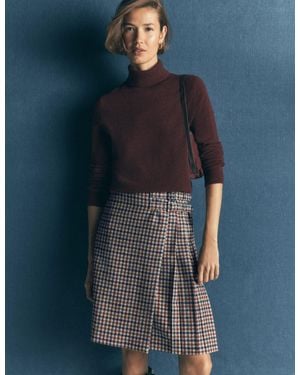 Boden Vera Double Buckle Kilt - Blue