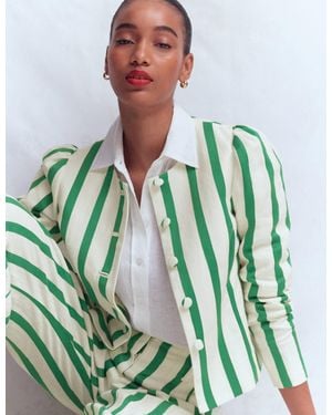Boden Salisbury Puff Sleeve Jacket - Green