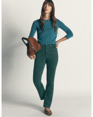 Boden High Rise Cord Slim Jeans - Blue