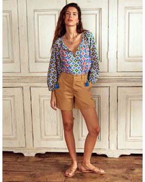 Boden Blouson Sleeve Raglan Top - Natural