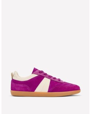 Boden Erin Retro Tennis Trainers - Purple