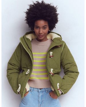 Boden Duffle Quilted Parka - Green