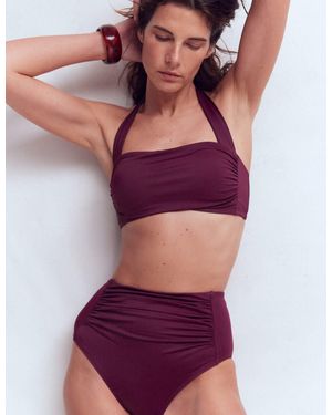 Boden Kythira Ruched Bikini Bottoms - Brown