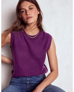 Boden Eva Cashmere Tank - Purple