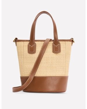 Boden Woven Mini Bucket Bag - Natural