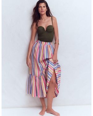 Boden Abigail Linen Maxi Skirt - White