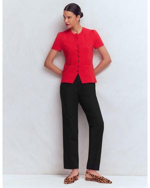 Boden Slim Leg Cotton Trousers - Red