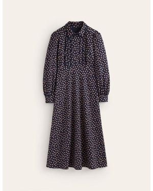 Boden Piping Zip-Up Ponte Dress - Blue