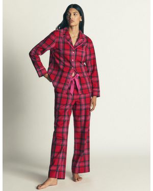 Boden Brushed Cotton Pyjama Trousers - Red