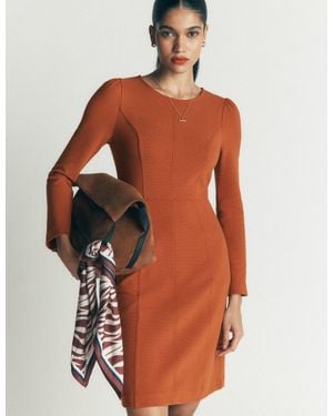Boden Marla Seamed Ottoman Dress - Brown