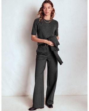 Boden Eva Cashmere T-Shirt - Gray