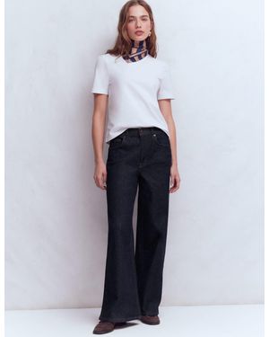 Boden High Rise Wide Leg Jeans - Blue