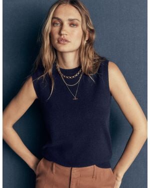 Boden Elsie Cashmere Tank - Blue