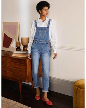 Boden Girlfriend Dungarees Denim - Blue