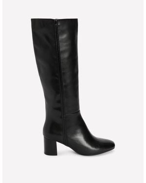 Boden Seam Detail Knee Boots - Black