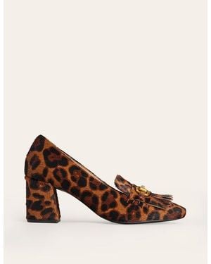 Boden Iris Ghillie Loafer Mit Absatz Damen - Braun