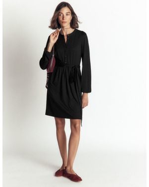 Boden Adele Belted Jersey Dress - Black
